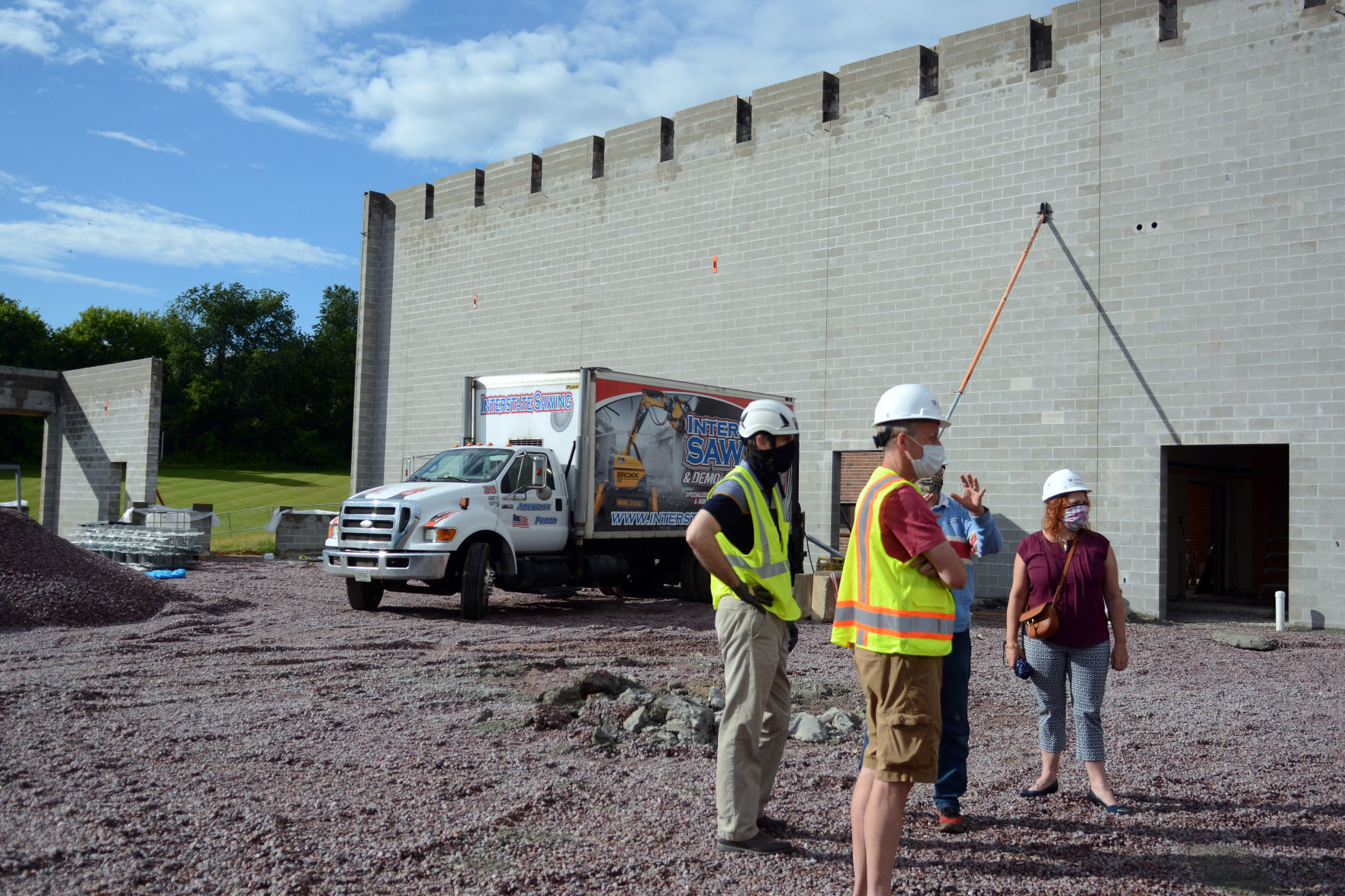 Baraboo middle school construction tour, June 23, 2020